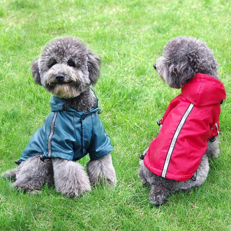 Hooded Reflective Dog Raincoat